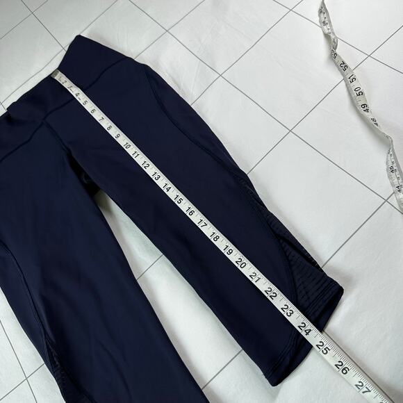 Lululemon Leggings Womens 6 Blue Lean In Crop 17" Athletic Yoga Workout Active - Picture 11 of 11